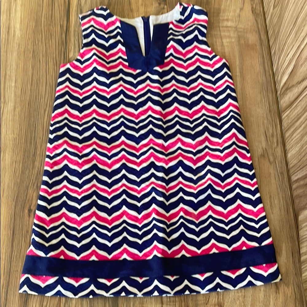 Pre-owned Vineyard vines kids Chevron Pattern Sleeveless Dress good condition